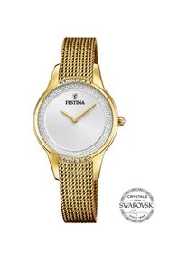 Festina, Damen, Quarzuhr &raquo;Mademoiselle&laquo; Armbanduhr, Damenuhr, Edelstahlarmband, &Oslash; 30 mm, goldfarben-silberfarben, goldfarben-silberfarben, Modische 
