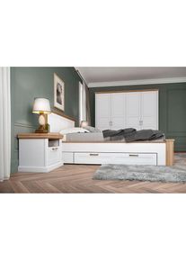 Home Affaire , Nachtkonsole »Tara, im klassischen Landhausstil, FSC-zertifiziert« 1 offenes Fach und 1 Schublade mit Metallgriff,...