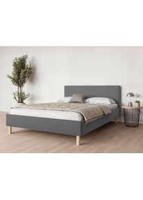 Andas , Polsterbett »Albybyn, Bettgestell mit Kopfteil und Lattenrost, in 2 Breiten« ohne Bettkasten und Matratze, in 2 Breiten- 140 und 160 cm ,...