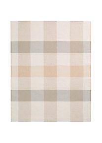 Biederlack, Plaid &raquo;Plaid White Boucl&eacute;&laquo; in klassischem Karodesign, braun, Baumwolle, Polyacryl, Polyamid, Polyester, Wolle, B/L: 130 cm x 170 cm, braun