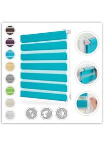 LICHTBLICK ORIGINAL , Doppelrollo »Duo Rollo Klemmfix« Lichtschutz ohne Bohren freihängend Seitenzugrollo, Montage mit beiliegendem, verstellbarem...