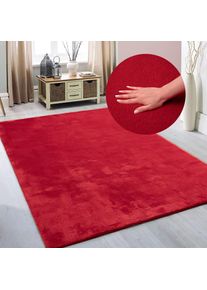 my home , Teppich »Arabell, Kunstfellteppich«, rechteckig, 16 mm Höhe, flauschig, kuschelig, Felloptik, Anti-Rutsch-Unterseite, Waschbar , rot , B:...