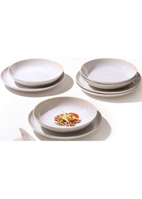 Ritzenhoff & Breker Ritzenhoff & Breker , Tafelservice »Laredo«, (Set, 8 tlg.), Geschirr-Set, Reaktionsglasur, jedes Stück ein Unikat , creme