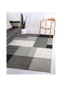 the carpet, Teppich &raquo;Pearl&laquo; rechteckig 11 mm H&ouml;he moderner dichter Wohnzimmer Teppich Konturenschnitt, Grau, Polypropylen, B : 240 cm 1 Stk. -11 mm, 