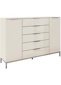 Rauch, Schubkastenkommode &raquo;Kommode T&uuml;rkommode Sideboard Kombikommode FLIPP mit Glasfront&laquo; Breite 160/180 cm mit 4 Einlegeb&ouml;den, 2-t&uuml;rig, 5 Schubladen,