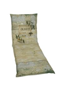 GO-DE , Liegenauflage , gr&uuml;n/braun , Obermaterial: 60% Baumwolle, 40% Polyester