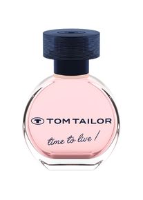 Tom Tailor , Eau de Parfum »Time to live! for her«, Fruchtiger Duft mit Mandarin, Pfirsich, Jasmin und Vanille. , transparent , Eau de Parfum
