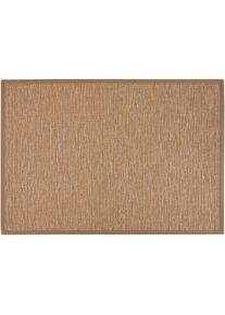 Dekowe, Teppich &raquo;Naturino Effekt&laquo; rechteckig 8 mm H&ouml;he Flachgewebe, Sisal-Optik, mit Bord&uuml;re, In- und Outdoor geeignet, camelfarben, Kunstfaser, B : 