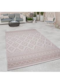 Paco Home , Teppich »Vermont 184«, rechteckig, 4 mm Höhe, Flachgewebe, modernes Design mit Rauten, gesteift, Outdoor geeignet , beige , B: 80 cm...