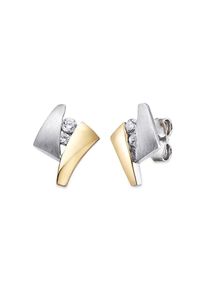 Bruno Banani, Damen, Paar Ohrstecker &raquo;Schmuck Geschenk Silber 925 Ohrschmuck Ohrringe Stein&laquo; mit Zirkonia (synth.), silberfarben-gelbgoldfarben-