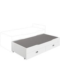 Paidi , Kinderbett »Ausziehbett«, Unterschiebebett mit 2 Schubladen, 90 x 190 cm , Kreideweiß