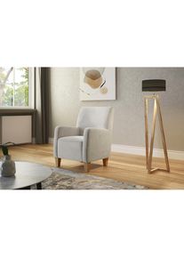 Home Affaire, Sessel &raquo;Viva&laquo; mit Federkern, mit Eichenf&uuml;&szlig;en, linen, 100% Polyester, Chenille, linen