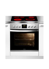 Privileg, Elektro-Herd-Set &raquo;PHVK3 OH8V IN&laquo; Hydrolyse Set, mit Restw&auml;rmeanzeige, edelstahlfarben, Versenkbare Bedienknebel