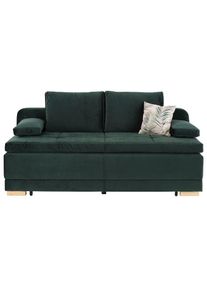 Inosign , Schlafsofa »Berlin«, Dauerschläfer mit Boxspringfederung, Bettfunktion und Bettkasten , grün