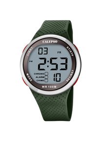 Calypso Watches, Damen, Chronograph &raquo;Color Splash&laquo; Armbanduhr, Quarzuhr, Herrenuhr, digital, Datum, Stoppfunktion, olivgr&uuml;n, olivgr&uuml;n, Moderner 