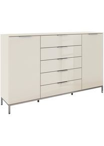 Rauch, Schubkastenkommode &raquo;Kommode T&uuml;rkommode Sideboard Kombikommode FLIPP mit Glasfront&laquo; Breite 160/180 cm mit 4 Einlegeb&ouml;den, 2-trg mit 5 Schubladen