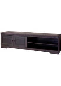 Home Affaire , Lowboard »Cubrix« Kommode aus schönem massivem Kiefernholz, Breite 162 cm , dunkelbraun