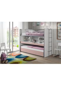 Vipack, Hochbett &raquo;Bonny, mit 3 Schlafgelegenheiten, super praktisch im Kinderzimmer&laquo; B/H/T ca. 222x161x102cm, Dekor Oberfl&auml;che, in verschieden Farben,