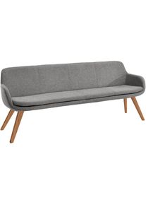 Musterring, Essbank &raquo;Tavia&laquo; Stativgestell Wildeiche massiv ge&ouml;lt, Breite 180, 200 oder 220 cm, grey + Wildeiche, 100% PES, B/H/T: 220 cm x 87 cm x 66 