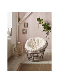 Home Affaire, Rattanstuhl () aus handgeflochtenem Rattan, grau/beige, grau/beige