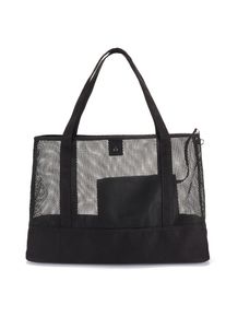 Vivance , Shopper »Strandtasche«, Schultertasche, Tragetasche, Sommertasche, Netzoptik, Korbtasche VEGAN , schwarz