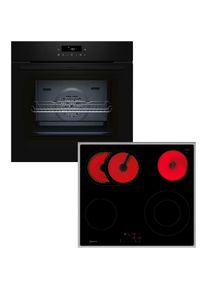 Neff, Backofen-Set &raquo;B2CCJ7AK3&laquo; mit Teleskopauszug nachr&uuml;stbar Pyrolyse-Selbstreinigung mit pyrolytischer Selbstreinigung, Schwarz, Backofen-Set