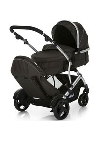 hauck , Geschwisterwagen »Duett 2 black«, 15 kg, mit Regenschutz, Kinderwagen , black