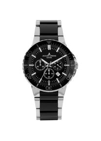Jacques Lemans , Chronograph »1-2166A« , silberfarben-schwarz , Modischer Herrenchronograph