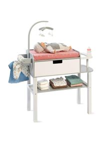 Musterkind , Puppenwickeltisch &raquo;Viola, grau/wei&szlig;&laquo;, grau/wei&szlig;/altrosa, Puppenwickeltisch