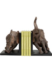 KARE Design , Buchstütze »Buchstütze Elephants 25 (2/Set)« , braun