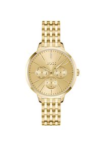 BOSS, Damen, Multifunktionsuhr &raquo;SYMPHONY&laquo; Quarzuhr, Armbanduhr, Damenuhr, Edelstahlarmband, analog, goldfarben, goldfarben, Edel wirkende 