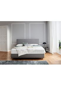 ATLANTIC HOME COLLECTION, Stauraumbett &raquo;Josie&laquo; mit Taschen-Federkernmatratze und Bettkasten, grau, Liegefl&auml;che L&auml;nge Breite: 200 cm x 160 cm -