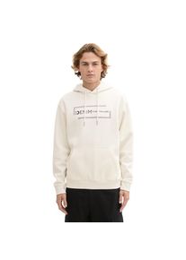 Tom Tailor Denim , Hoodie, mit großem Logoprint , wool white , XL , XL , Kapuzen-Sweatshirt von Tom Tailor Denim