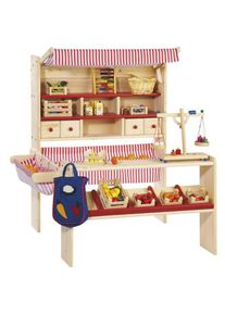 Pinolino , Kaufladen »Marktstand Lucy«, Made in Europe , natur/rot