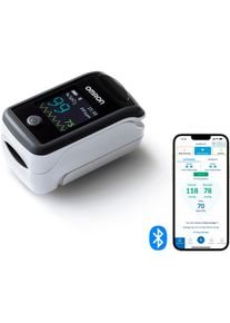 Omron , Pulsoximeter »P300 Intelli IT Bluetooth-Fingerpulsoximeter«, zur Messung der Sauerstoffsättigung (SpO2) mit zugehöriger App , schwarz ,...