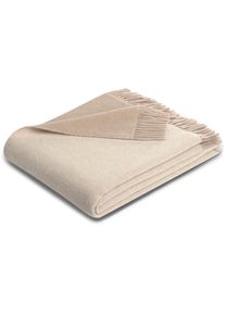 Biederlack, Plaid &raquo;Britta&laquo; aus 100% Wolle, nature-beige, Wolle, B/L: 130 cm x 170 cm, nature-beige