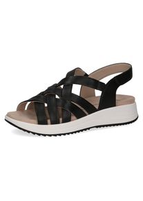 Caprice , Sandale, Sommerschuh, Sandalette, Klettschuh, mit praktischem Klettverschluss , schwarz , 41 , 41 , Sandale in bequemer Weite