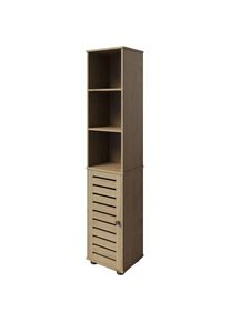 Welltime, Hochschrank &raquo;MODENA&laquo; 35 cm, Badezimmerhochschrank, Eiche, Kunststoff, Melamin, Spanplatte, Eiche -B/H/T: 35 cm x 167 cm,