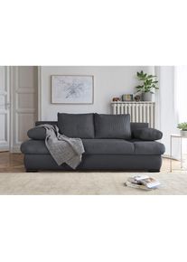 Collection AB , Schlafsofa »Chicago mit Bettfunktion, Schlafcouch«, inklusive Bettkasten, Cord-Samt Bezug, anthrazit , anthrazit