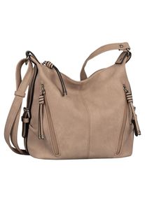 Tom Tailor, Damen, Umh&auml;ngetasche &raquo;CAIA Cross bag M&laquo; mit sch&ouml;nen Details, taupe, taupe, Aus pflegeleichtem Lederimitat