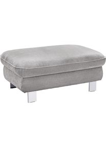 COTTA, Hocker &raquo;Driver&laquo; mit edlen Metallf&uuml;&szlig;en, grau, Struktur (100% Polyester);Chenille (90% Polyester, 10% Polyamid), B/H/T: 101 cm x 46 cm x 65 cm, 