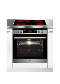 Amica, Elektro-Herd-Set &raquo;EHCX 934 600 E&laquo; mit 1-fach-Teleskopauszug Steam Clean SteamClean, edelstahlfarben, 1-fach-Teleskopauszug