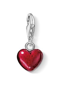 Thomas Sabo , Charm-Einhänger »Rotes Herz, 0794-007-10« , silberfarben-rot , Ikonischer Herz-Charm