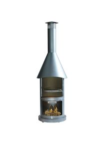Buschbeck , Grillkamin »Auckland Prestige«, BxTxH: 65x65x230 cm , hellgrau