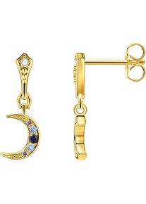 Thomas Sabo , Paar Ohrstecker »Royalty Mond farbige Steine, H2204-959-7« mit Glas-Keramik Stein, Spinell (synth.), Zirkonia (synth.) ,...