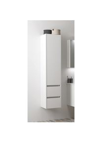 Welltime, Hochschrank &raquo;Urban&laquo; Schubladen mit Softclose, Glaseinlegeb&ouml;den, Schubladenfront geriffelt, weiss, FSC -zertifizierter Holzwerkstoff, wei&szlig; -B