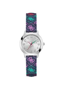 Guess , Quarzuhr »MANDY«, Armbanduhr, Kinderuhr, Mädchenuhr, Textilarmband, Geschenk , bunt , Angesagte Armbanduhr für Mädchen