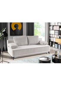 WERK2 , Schlafsofa »Rosso«, 2-Sitzer Sofa und Schlafcouch mit Federkern & Bettkasten , Sand