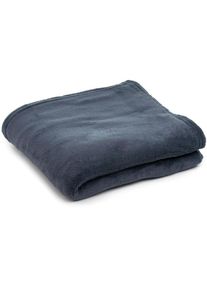 G&ouml;zze G&ouml;zze, Plaid &raquo;Color&laquo; in schlichten Unifarben, Kuscheldecke, anthrazit, Polyester, B/L: 150 cm x 200 cm, anthrazit