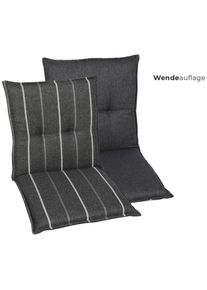 GO-DE, Sesselauflage &raquo;Sesselauflage nieder&laquo; Olefin, grau, Olefin (Polypropylen), B/H/T: 50 cm x 100 cm x 48 cm, grau
